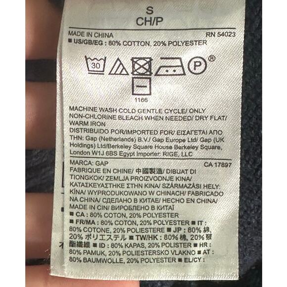 GAP blue Aztec print long sleeves sweater size Small - Picture 4 of 8